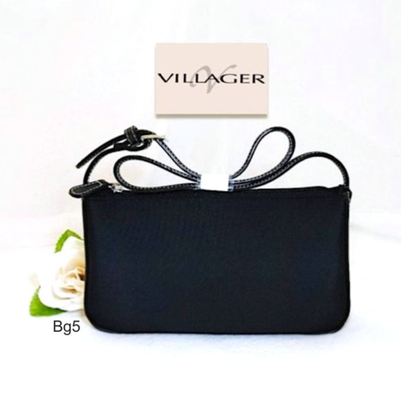 VILLAGER by Liz Claiborne Black Shoulder Bag Mini small Purse Cute little bag - Picture 1 of 10